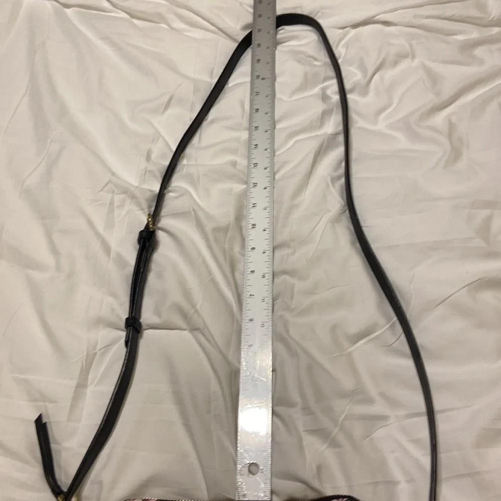 Calvin Klein Black embroidered flowered red pink green cross body, shoulder nice - Picture 10 of 12